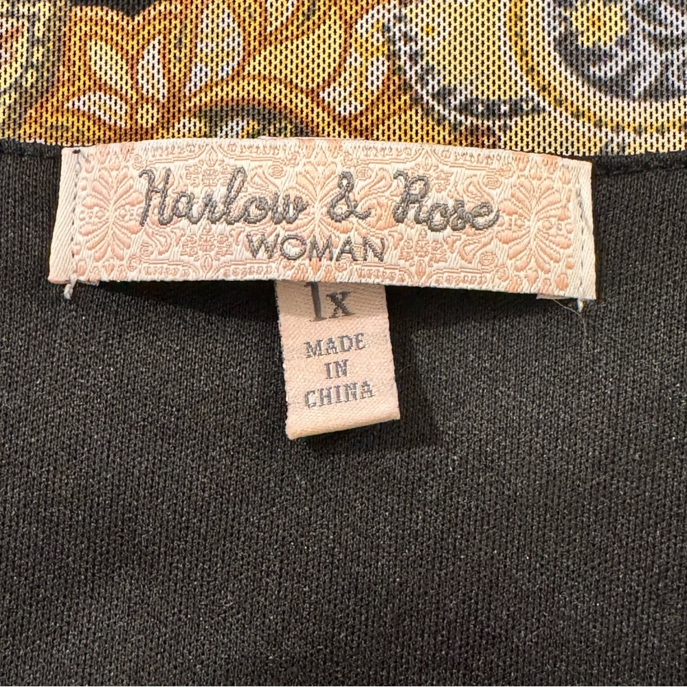 Black & Gold Paisley Faux Wrap Maxi Dress - Picture 7 of 9